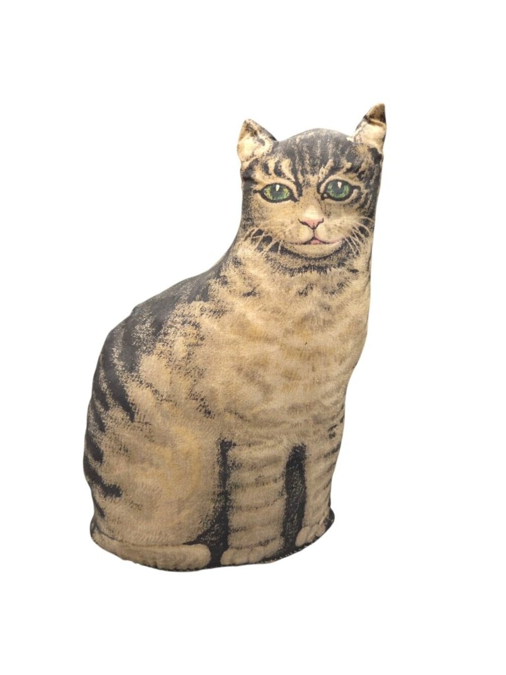 Vintage The Toy Works Tabby Cat Cloth Stuffed Toy Ithaca Kitty Copyright 1892
